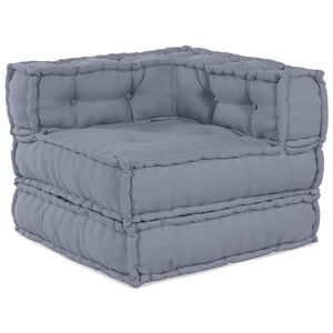 vidaXL Unidade de Sof&aacute; Modular Tecido Cinzento 70 x 70 x 56 cm