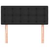 vidaXL Cabeceira de cama couro artificial 80x5x78/88 cm preto