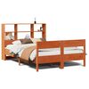 vidaXL Cama c/ estante sem colch&atilde;o 120x190cm pinho maci&ccedil;o castanho-mel