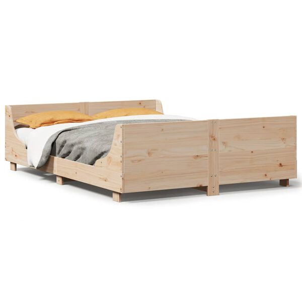 vidaXL Cama sem colch&atilde;o 140x190 cm madeira de pinho maci&ccedil;a