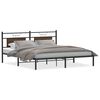 vidaXL Estrutura de cama sem colch&atilde;o 183x203 cm carvalho castanho