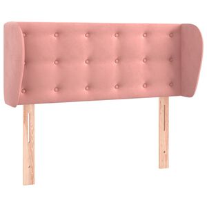 vidaXL Cabeceira de cama c/ abas veludo 83x23x78/88 cm rosa