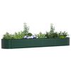 vidaXL Canteiro de jardim elevado Verde 400 x 80 x 44 cm Aço