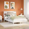 vidaXL Cama com estante sem colch&atilde;o 160x200 cm pinho maci&ccedil;o branco