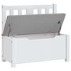vidaXL Banco de arruma&ccedil;&atilde;o infantil 60x30x55 cm MDF branco e cinzento