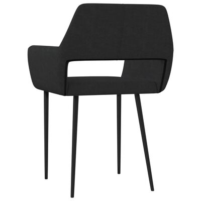 vidaXL Cadeiras de jantar 4 pcs tecido preto