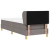 vidaXL Cama Box com colch&atilde;o Cinzento-acastanhado 80 x 200 cm tecido