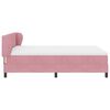 vidaXL Cama Box com colch&atilde;o com cabeceira Rosa 160 x 200 cm Veludo