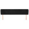 vidaXL Cabeceira de cama c/ abas veludo 203x23x78/88 cm preto