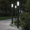 vidaXL Lumin&aacute;rias de balizador, 3 pe&ccedil;as, 110 cm, a&ccedil;o inoxid&aacute;vel, IP44