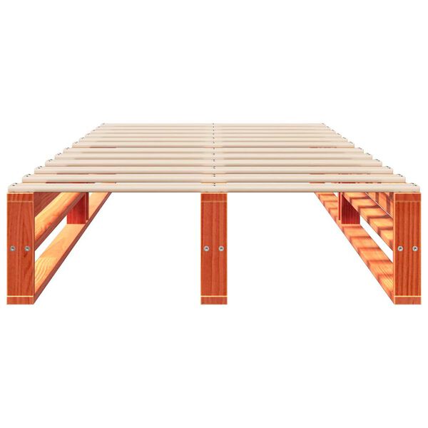 vidaXL Cama sem colch&atilde;o 100x200 cm pinho maci&ccedil;o castanho-mel