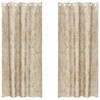vidaXL Cortinas de Veludo 2 unid. Creme 225 x 140 cm Veludo