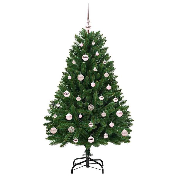 vidaXL &Aacute;rvore de Natal Artificial Verde 120 cm PVC e Metal