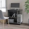 vidaXL Secret&aacute;ria computador 80x50x75cm contraplacado cinza brilhante