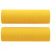 vidaXL Sof&aacute; 3 lug. c/ almofadas/almofad&otilde;es 210 cm tecido amarelo-claro