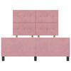 vidaXL Cama Box com cabeceira Rosa 160 x 200 cm Veludo