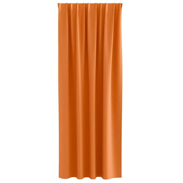 vidaXL Cortinas Blackout com Argolas 2 pcs Laranja Brilhante