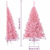 vidaXL &Aacute;rvore de Natal Artificial Pr&eacute;-iluminada Rosa 120 cm PVC