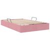 vidaXL Cama com Armazenamento Rosa 120 x 200 cm Veludo