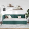 vidaXL Estrutura de Cama de Canto Verde Escuro 90 x 190 cm Veludo