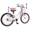 vidaXL Bicicleta Infantil 18 Polegadas para 5-7 anos Roxo