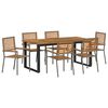 vidaXL Conjunto de Jantar para Jardim 7 unid. Cinzeto
