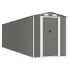 vidaXL Abrigo de jardim 192x772x223 cm a&ccedil;o galvanizado cinzento-claro