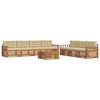 vidaXL Conjunto de Sof&aacute;s para Exterior 8 pcs Natural e Bege