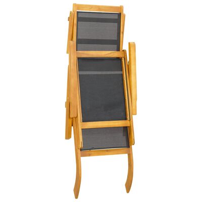 vidaXL Cadeira de terraço p/ exterior c/ mesa acácia maciça/textilene