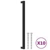 vidaXL Puxadores para m&oacute;veis 10 pcs 320 mm a&ccedil;o inoxid&aacute;vel preto