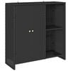 vidaXL Arm&aacute;rio de arruma&ccedil;&atilde;o com porta Preto 100 x 36 x 102 cm Vime