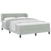 vidaXL Cama Box com cabeceira Cinzento-claro 140 x 190 cm Veludo