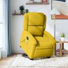 vidaXL Poltrona massagens reclin. elevat&oacute;ria el&eacute;trica veludo amarelo