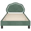 vidaXL Estrutura de Cama Infantil com Cabeceira Verde do Mar