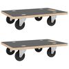 vidaXL Carrinhos de transporte 2 pcs retangular 80x55x11,5 cm 250 kg