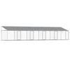 vidaXL Jaula para c&atilde;o com telhado/portas 10x2x2m a&ccedil;o galvanizado cinza