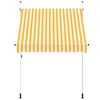 vidaXL Toldo retr&aacute;til manual 200 cm riscas laranjas e brancas