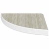 vidaXL Prateleira de canto parede 35x35x3,8 cm MDF cor carvalho/branco