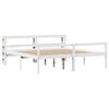 vidaXL Cama para idosos com cabeceira 200x200 cm pinho maci&ccedil;o branco