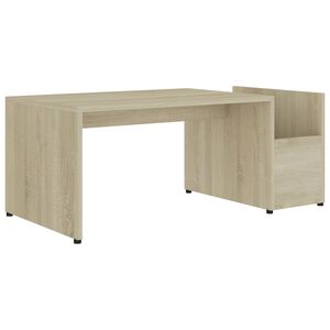 vidaXL Mesa de centro 90x45x35 cm derivados de madeira carvalho sonoma
