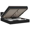 vidaXL Cama ottoman com colch&atilde;o Preto 180 x 200 cm Tecido