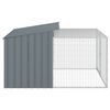 vidaXL Casota para c&atilde;es com corredor antracite 153x194x110 cm a&ccedil;o galvanizado