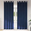 vidaXL Cortinas opacas 2 pcs Azul Escuro 140 x 260 cm Veludo