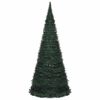 vidaXL &Aacute;rvore Natal pop-up artificial pr&eacute;-iluminada 210 cm verde