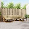 vidaXL Conjunto de Sof&aacute;s para Exterior 6 pcs Natural e Bege