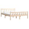 vidaXL Estrutura de cama pequena casal 120x190 cm pinho maci&ccedil;o