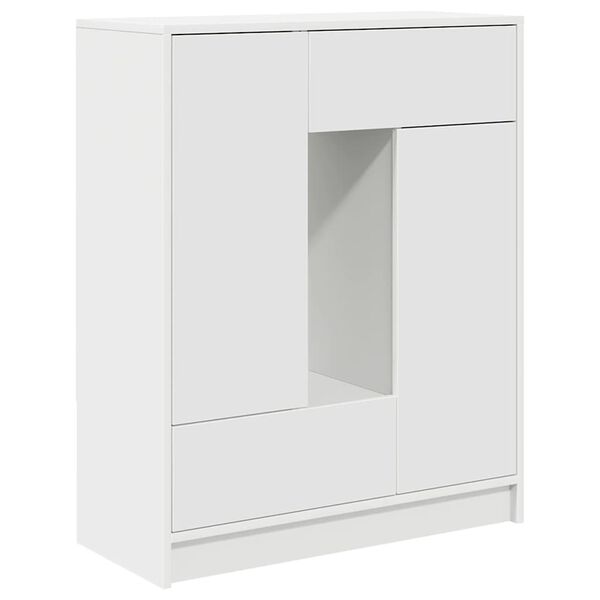 vidaXL Aparador c/ gavetas e portas 73x31x90 cm branco