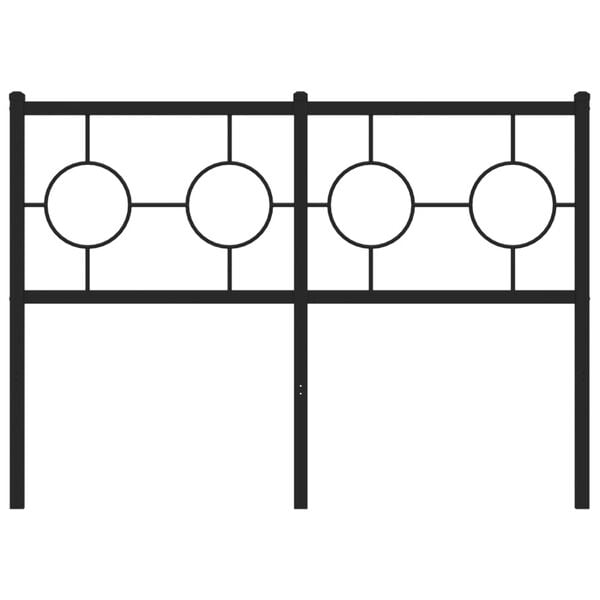 vidaXL Cabeceira de substitui&ccedil;&atilde;o 120 cm metal preto