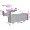 vidaXL Conjunto de Sof&aacute; de Jardim com almofada 6 pcs Cinzeto vime PE