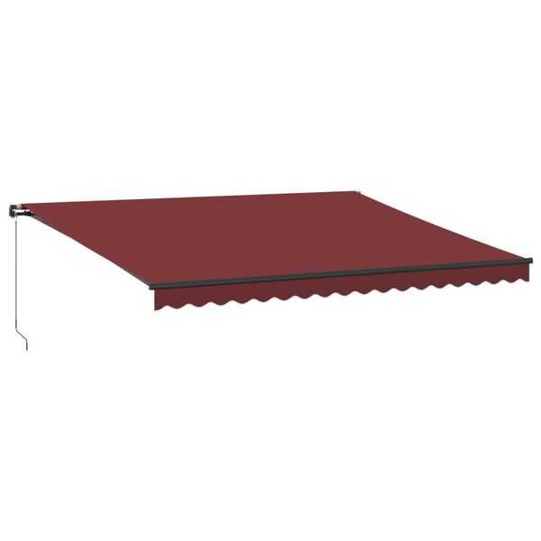 vidaXL Toldo retr&aacute;til manual com luzes LED 450x300 cm bord&ocirc;